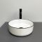 Умивальник накладний VBI PRATO WHITE BLACK EDGE 35,5x35,5