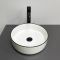 Умивальник накладний VBI PRATO WHITE BLACK EDGE 35,5x35,5