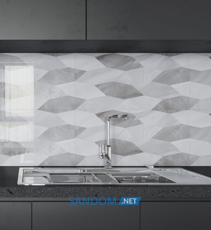 Плитка для стен Golden Tile Lazurro Листья 30х60