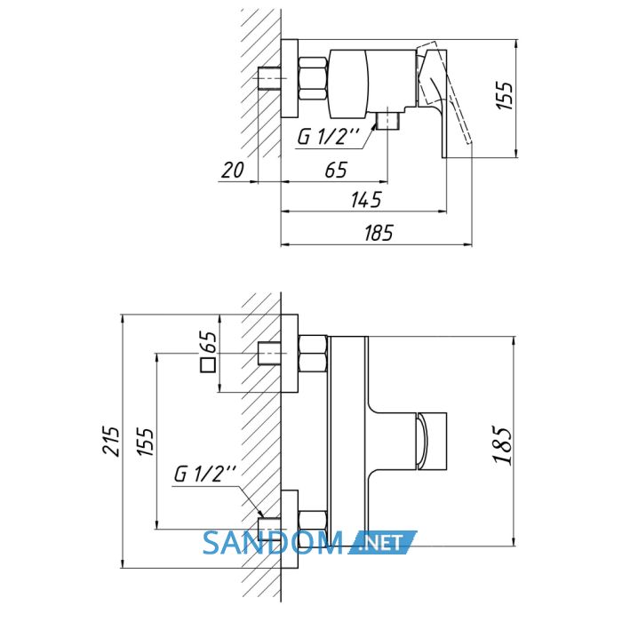 Смеситель для душа Qtap Vlasta 4028102C