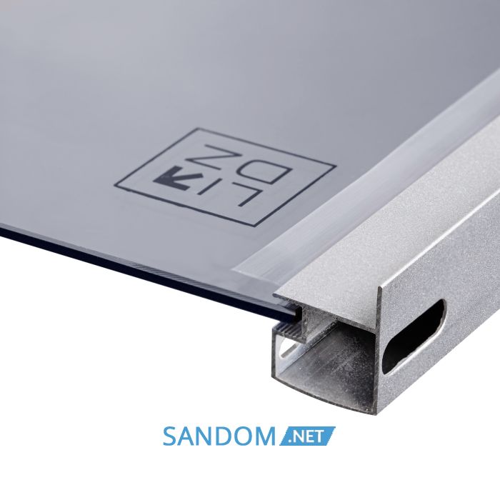 Душова кабіна Lidz Latwa SC90x90.SAT.HIGH.GR на глибокому піддоні, сіре скло