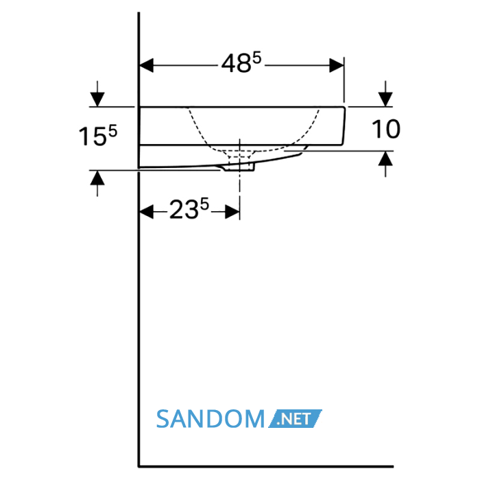 Умивальник Geberit iCon 75 (124075000)