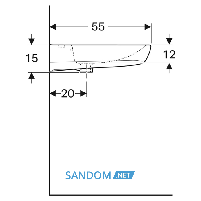 Умивальник Geberit Selnova Comfort 55х55 (500.302.01.1)
