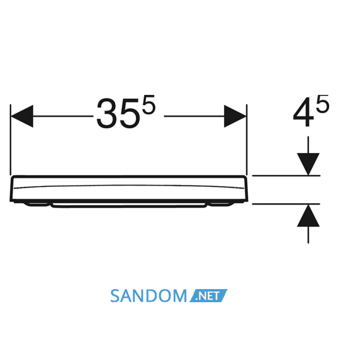 Крышка для унитаза Geberit Smyle Square Slim с микролифтом 500.237.01.1
