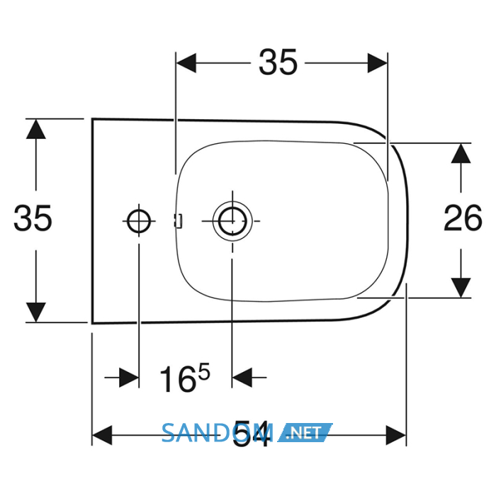 Биде подвесное Geberit Smyle Square