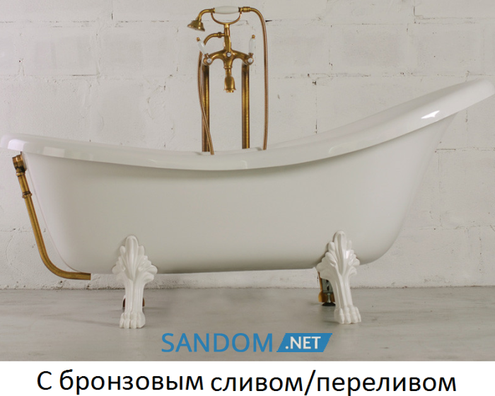 Ванна из литого мрамора Fancy Marble Lady Hamilton 175x80,5x64