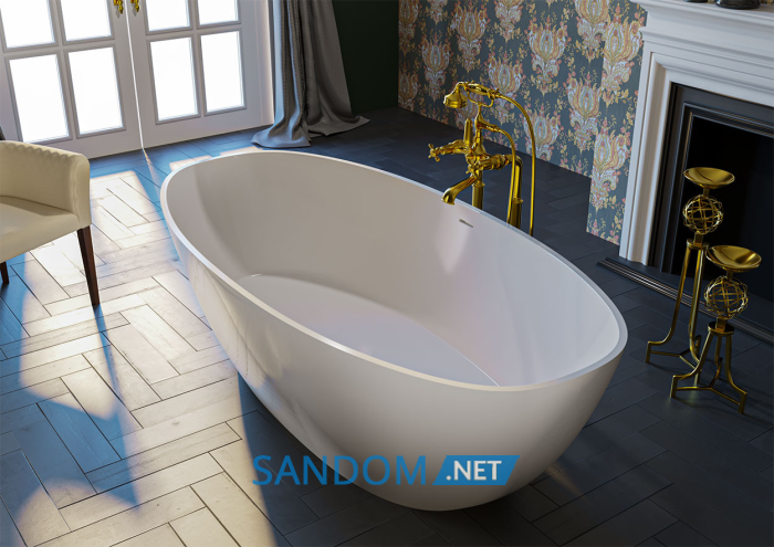 Ванна из литого мрамора Fancy Marble Mateo 180x87x56