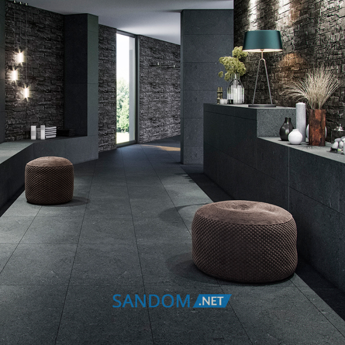 Плитка InterGres Gray 082 60x60 черная