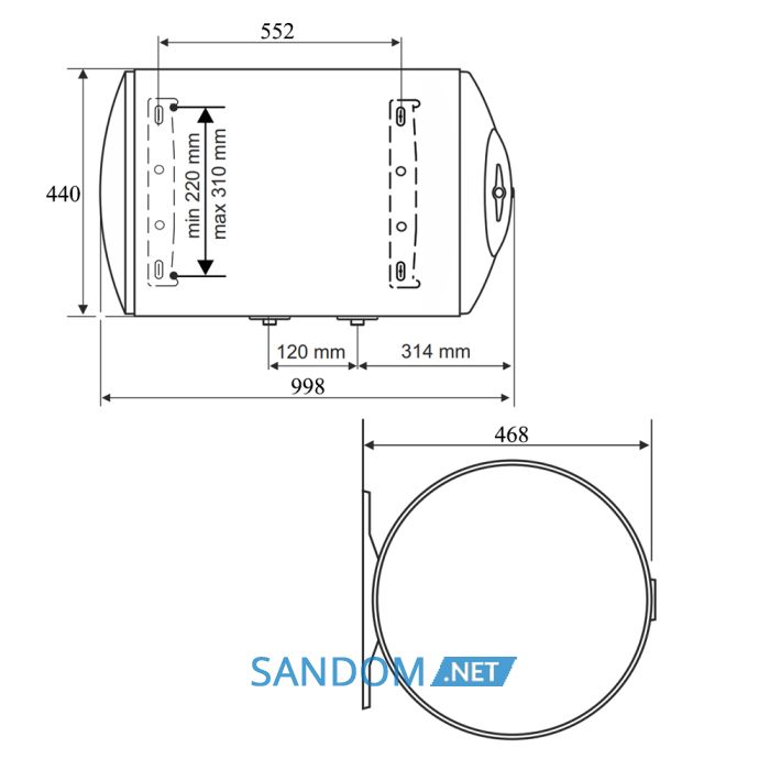Водонагрівач Tesy Anticalc GCH1004424DB14TBR, 100 л