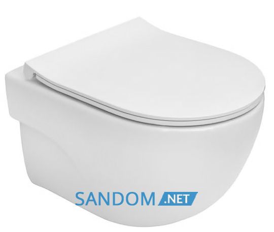 Унітаз підвісний Roca Meridian Rimless A34H242000 із сидінням Slim (48 см)