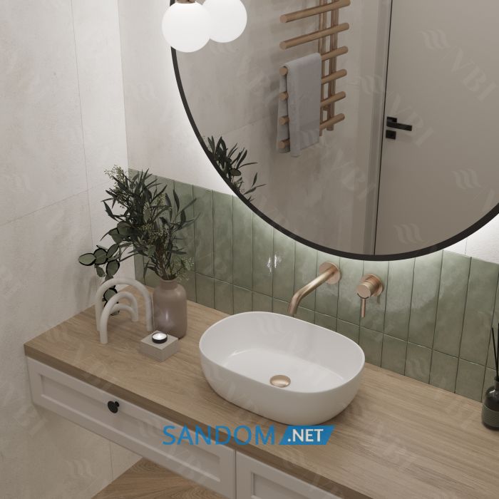 Умивальник накладний VBI MODENA S WHITE 47,5x34
