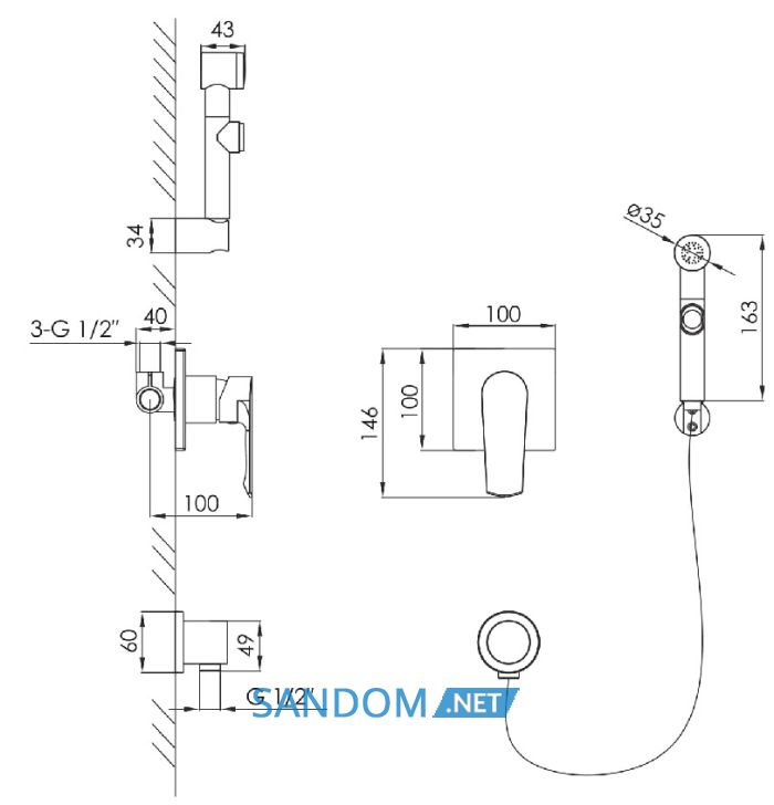 Инсталляция для унитаза Grohe Rapid SL 3 в 1 + набор VR15340Z-BT