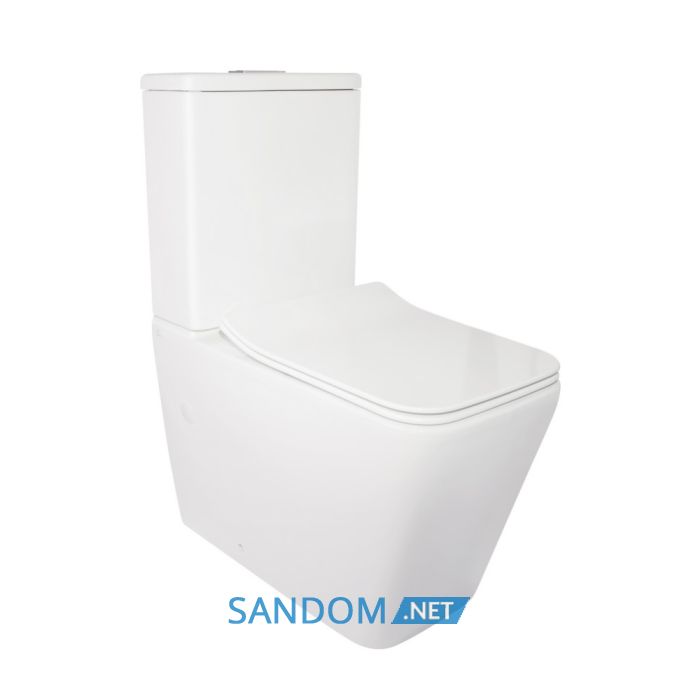Унитаз-компакт Qtap Crow безободковый с сиденьем Soft-close QT05222170W