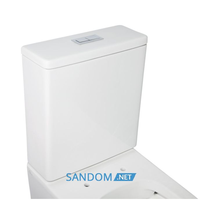 Унитаз-компакт Qtap Crow безободковый с сиденьем Soft-close QT05222170W