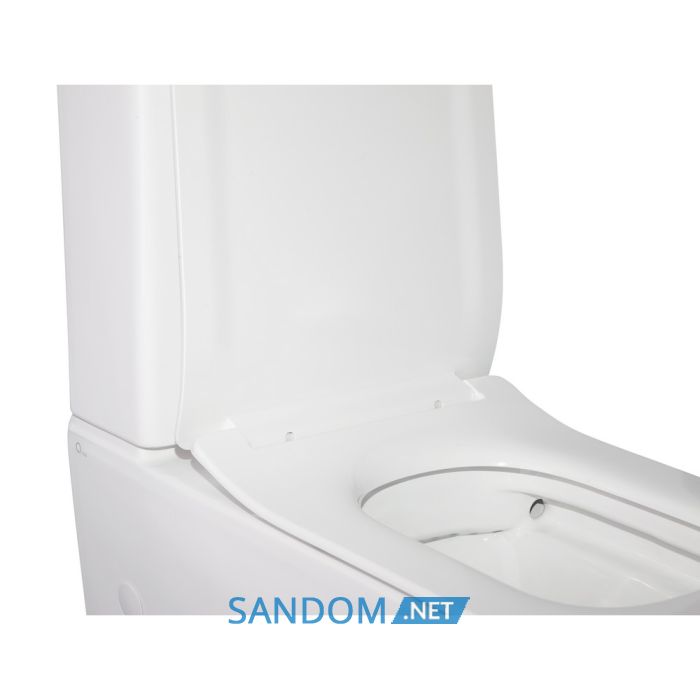 Унитаз-компакт Qtap Crow безободковый с сиденьем Soft-close QT05222170W