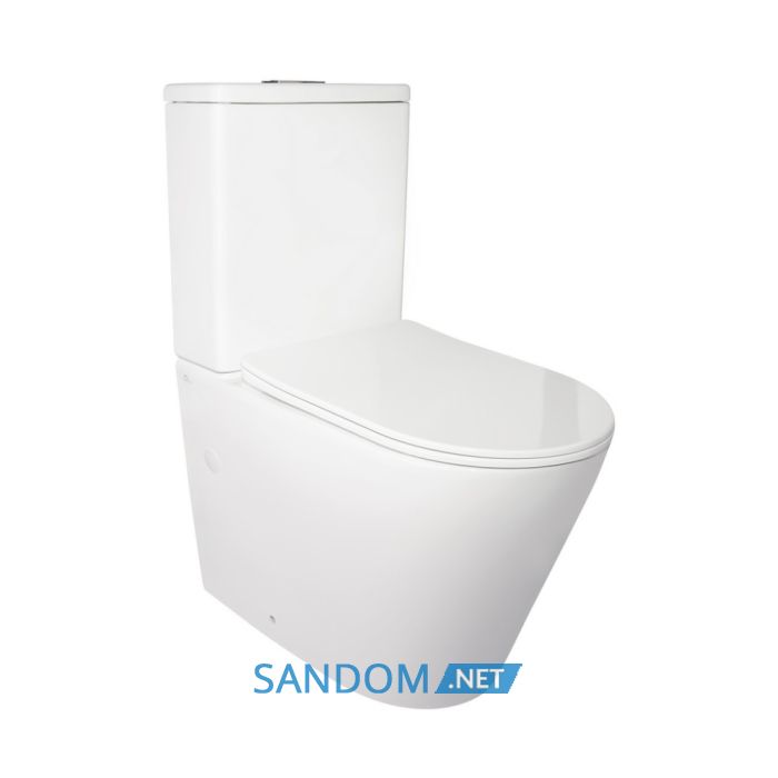 Унитаз-компакт Qtap Stork безободковый с сиденьем Soft-close QT15222178W