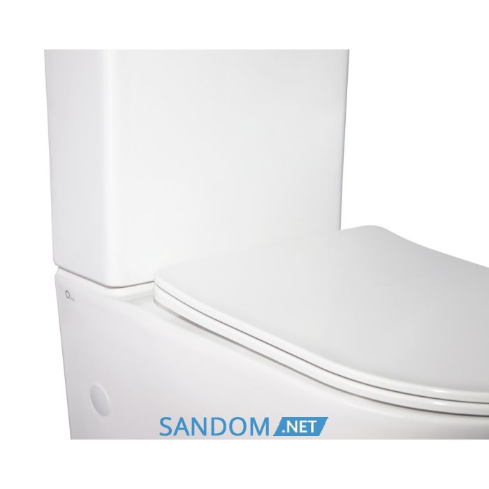Унитаз-компакт Qtap Stork безободковый с сиденьем Soft-close QT15222178W