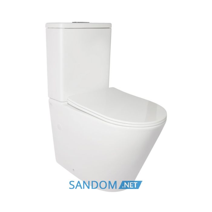 Унітаз-компакт Qtap Stork безободковий з сидінням Soft-close QT15222179W