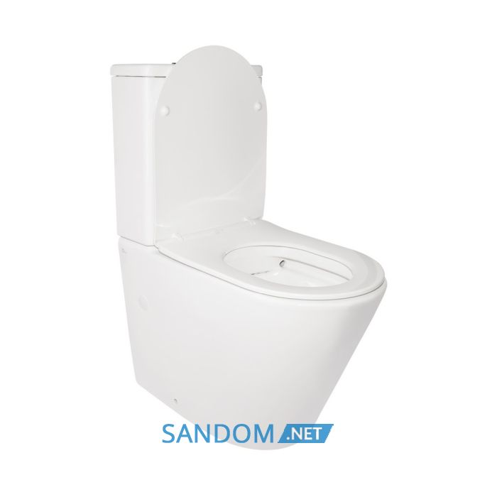 Унітаз-компакт Qtap Stork безободковий з сидінням Soft-close QT15222179W