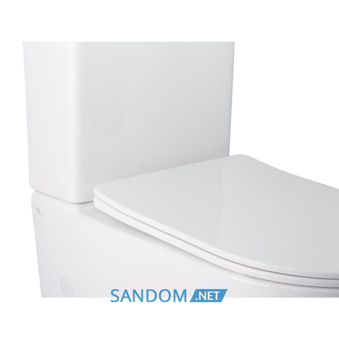Унітаз-компакт Qtap Stork безободковий з сидінням Soft-close QT15222179W