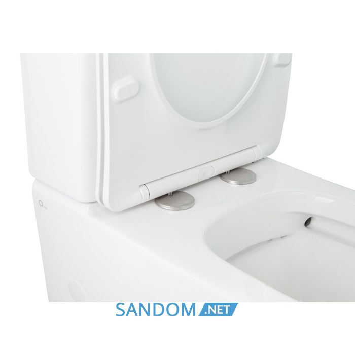 Унітаз-компакт Qtap Stork безободковий з сидінням Soft-close QT15222179W