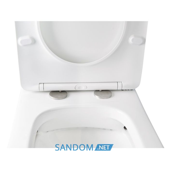 Унітаз-компакт Qtap Stork безободковий з сидінням Soft-close QT15222179W