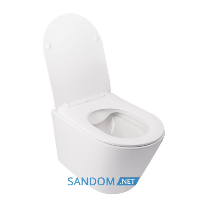 Унитаз подвесной Qtap Swan безободковый с сиденьем Soft-close QT16335178W
