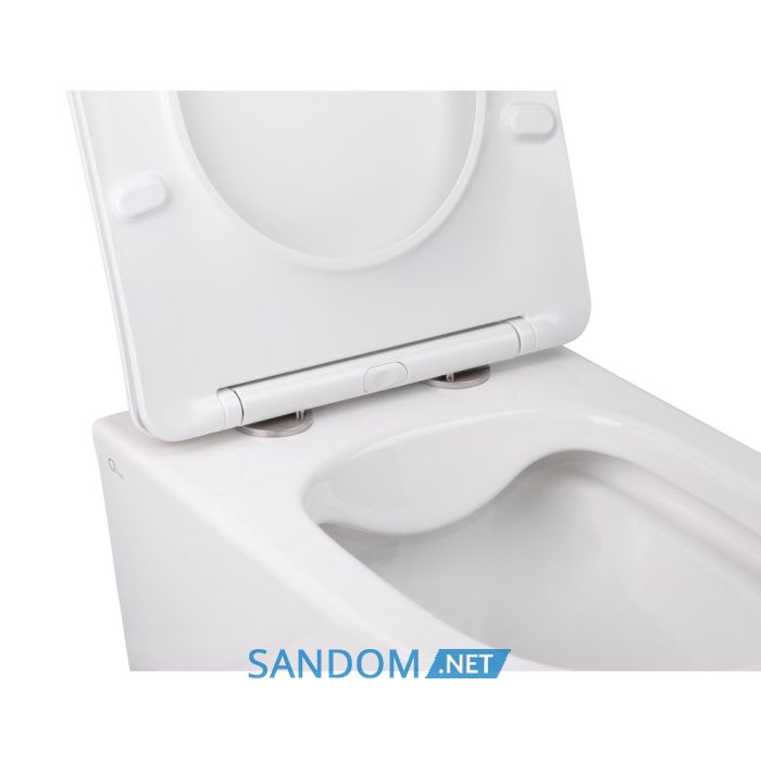 Унитаз подвесной Qtap Swan безободковый с сиденьем Soft-close QT16335178W