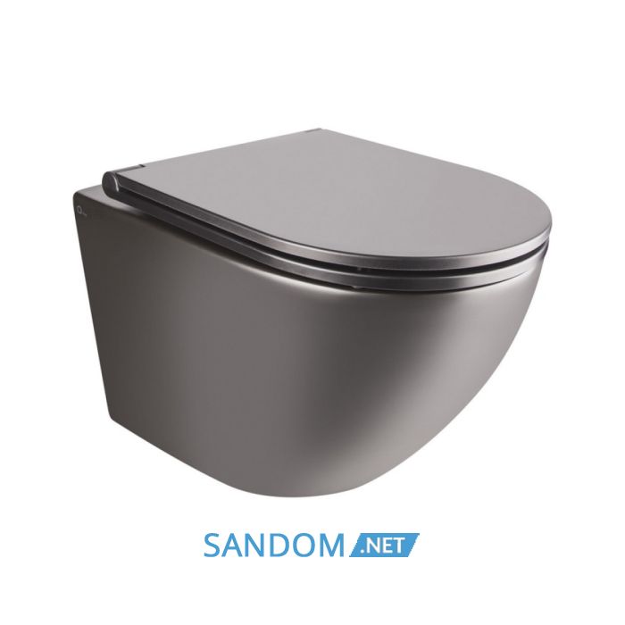 Унитаз подвесной Qtap Robin New QT1333046ENRMB безободковый с сиденьем Soft-close