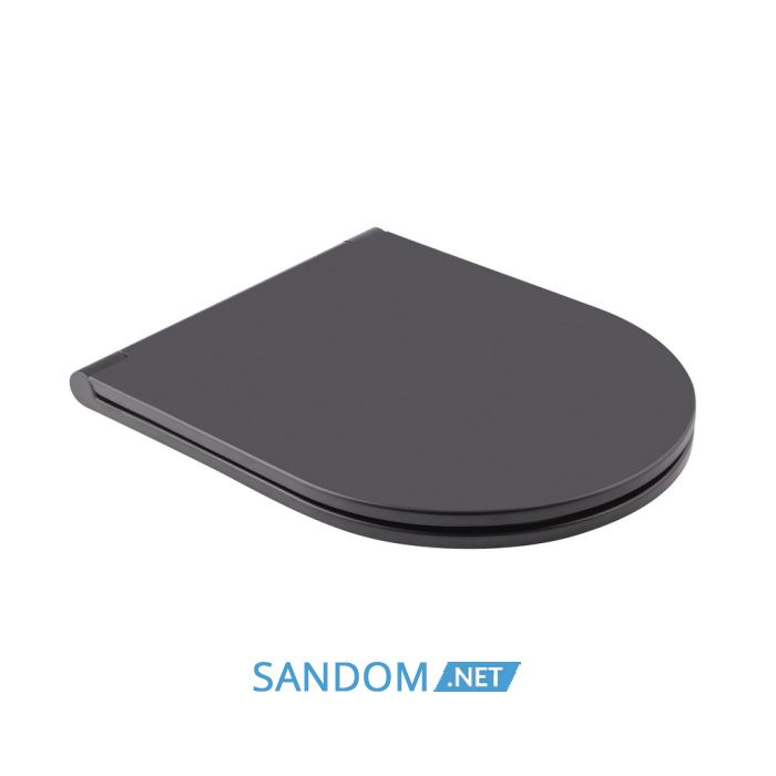 Унитаз подвесной Qtap Robin New QT1333046ENRMB безободковый с сиденьем Soft-close