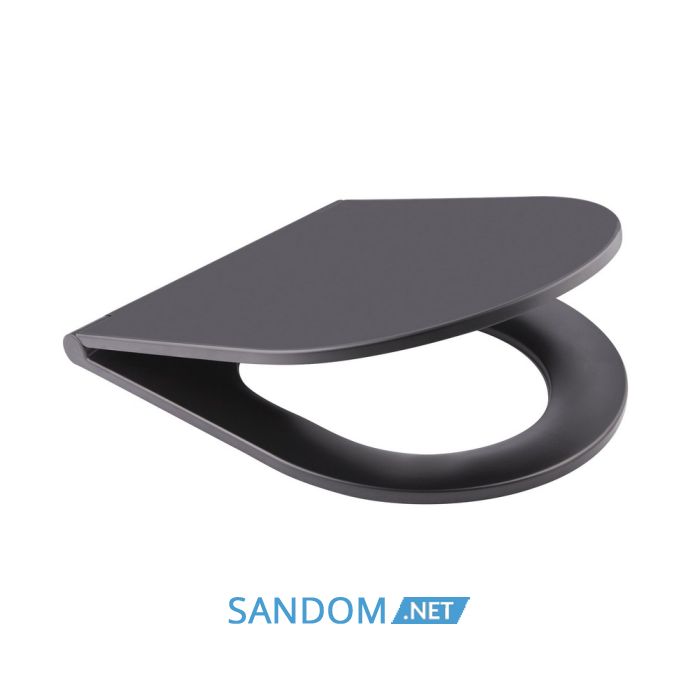 Унитаз подвесной Qtap Robin New QT1333046ENRMB безободковый с сиденьем Soft-close