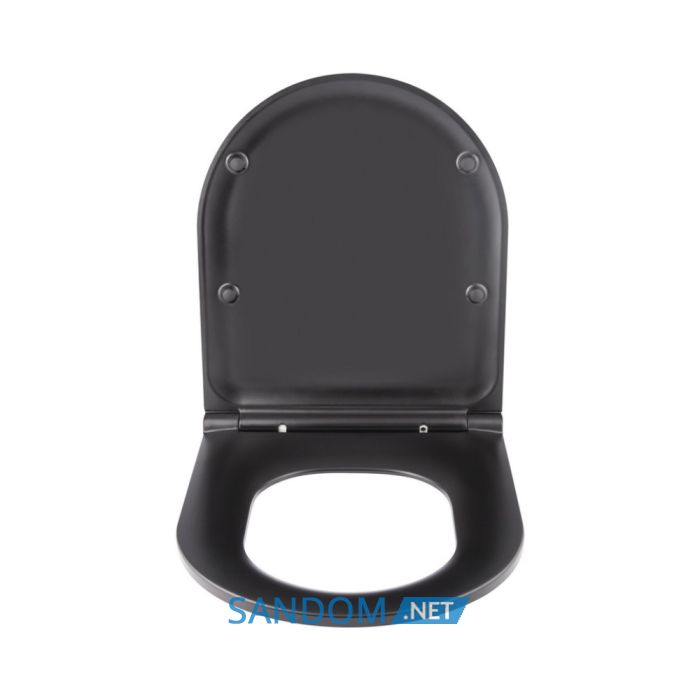 Унитаз подвесной Qtap Robin New QT1333046ENRMB безободковый с сиденьем Soft-close