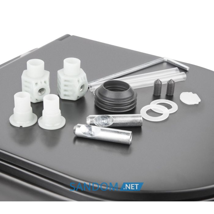 Унитаз подвесной Qtap Robin New QT1333046ENRMB безободковый с сиденьем Soft-close