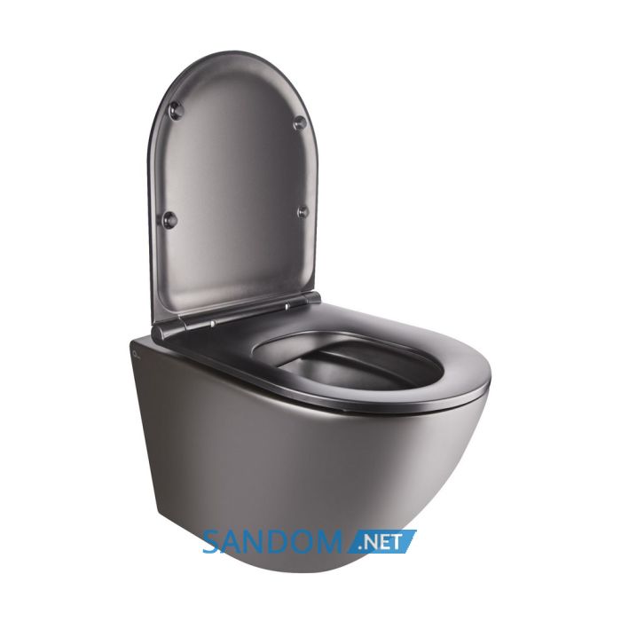 Унитаз подвесной Qtap Robin New QT1333046ENRMB безободковый с сиденьем Soft-close