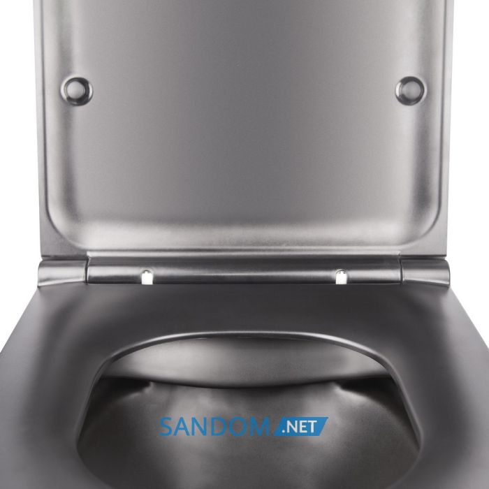 Унитаз подвесной Qtap Robin New QT1333046ENRMB безободковый с сиденьем Soft-close