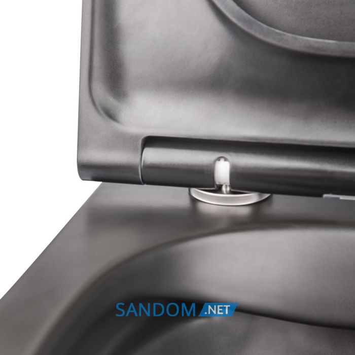 Унитаз подвесной Qtap Robin New QT1333046ENRMB безободковый с сиденьем Soft-close