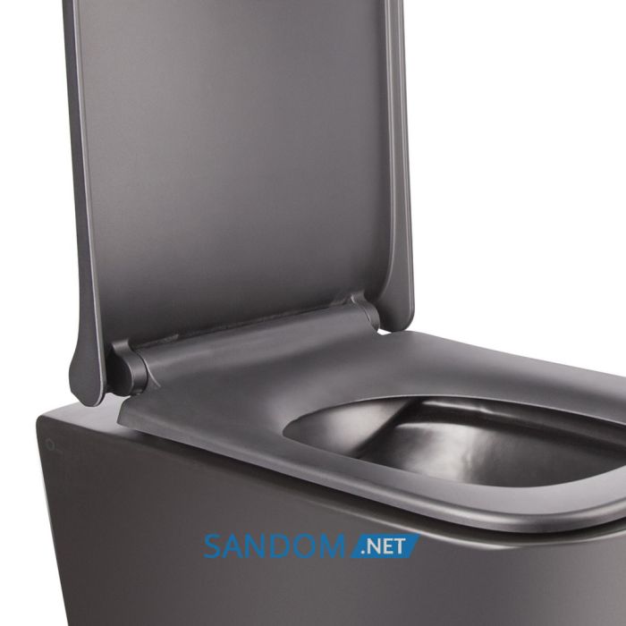 Унітаз підвісний Qtap Tern QT1733052ERMB безободковий з сидінням Soft-close