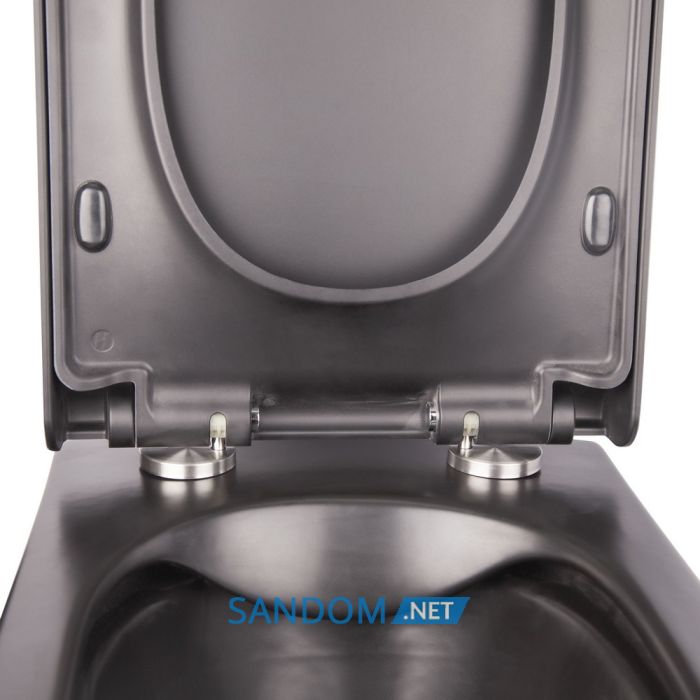 Унітаз підвісний Qtap Tern QT1733052ERMB безободковий з сидінням Soft-close