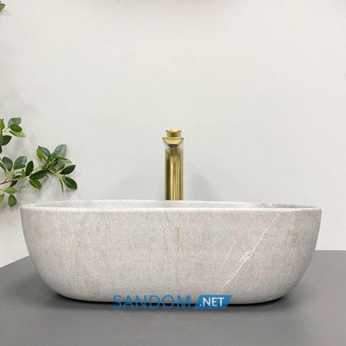 Умивальник накладний VBI RAVENNA GREY STONE MATT 46x32,5