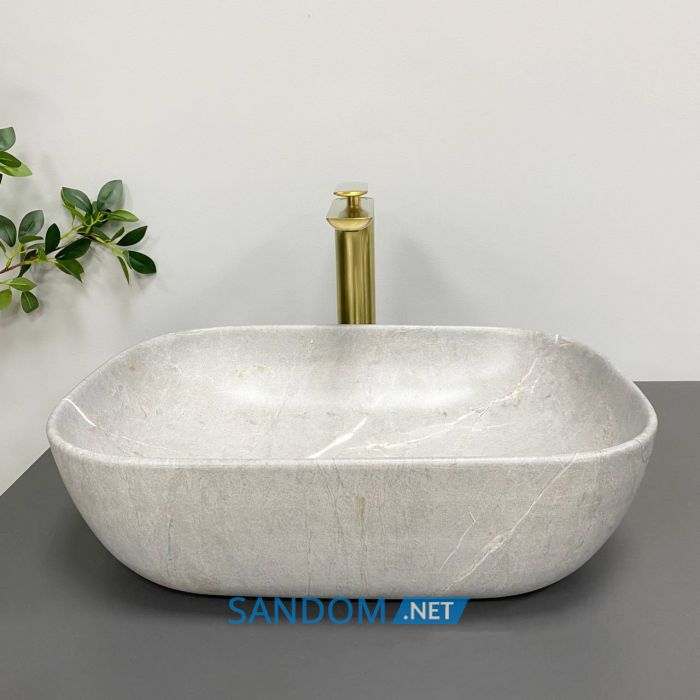Умивальник накладний VBI RAVENNA GREY STONE MATT 46x32,5