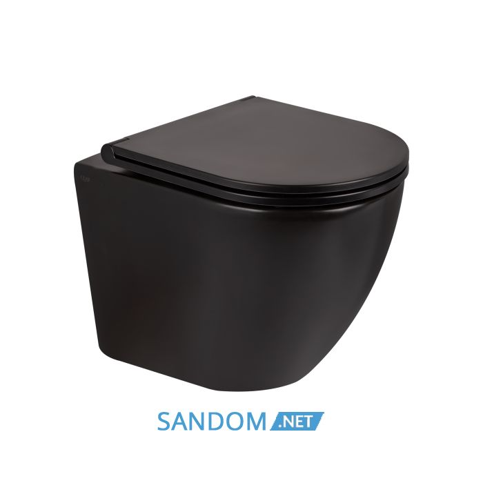 Унітаз підвісний Qtap Robin QT13332141ERMB безободковий з сидінням Soft-close
