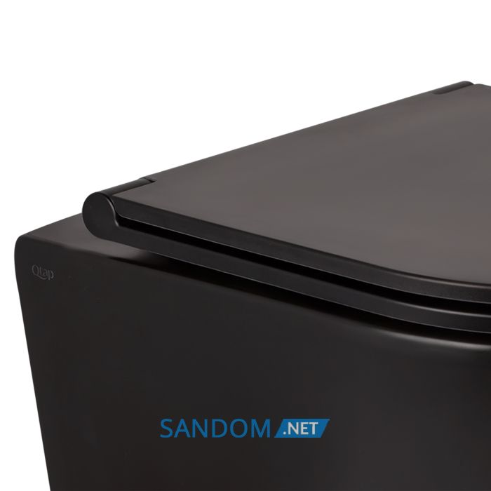 Унітаз підвісний Qtap Robin QT13332141ERMB безободковий з сидінням Soft-close
