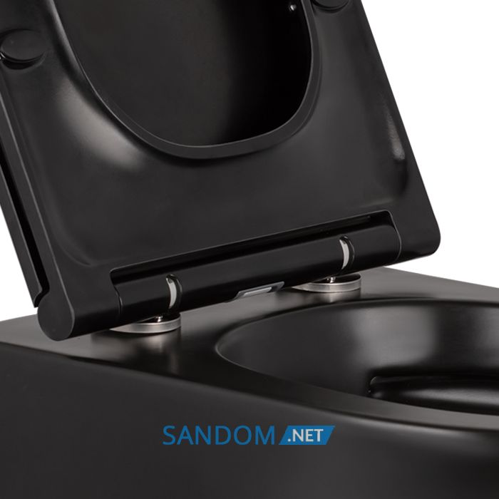 Унітаз підвісний Qtap Robin QT13332141ERMB безободковий з сидінням Soft-close