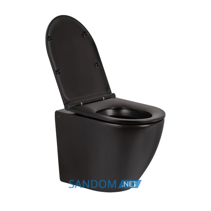 Унітаз підвісний Qtap Robin QT13332141ERMB безободковий з сидінням Soft-close