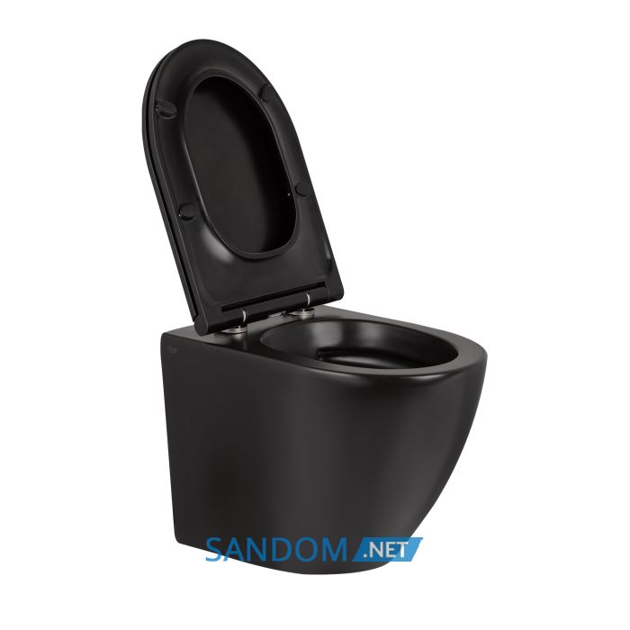 Унітаз підвісний Qtap Robin QT13332141ERMB безободковий з сидінням Soft-close
