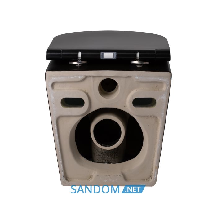 Унітаз підвісний Qtap Robin QT13332141ERMB безободковий з сидінням Soft-close