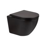 Унитаз подвесной Qtap Robin QT1333046ERMB безободковый с сиденьем Soft-close