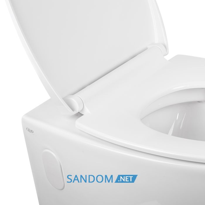 Унітаз підвісний Qtap Leo безободковий з сидінням Soft-close QT11331002ERW