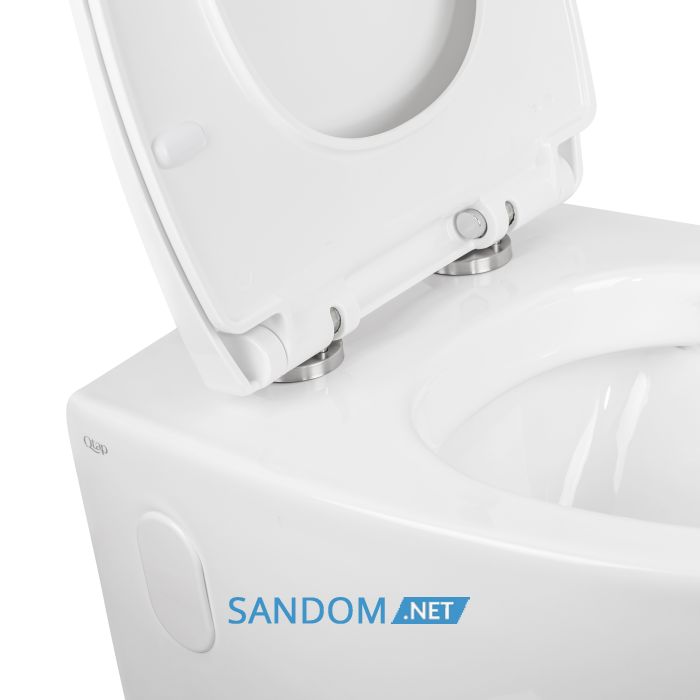 Унітаз підвісний Qtap Leo безободковий з сидінням Soft-close QT11331002ERW