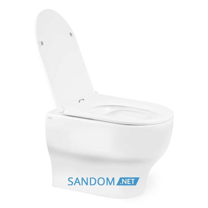 Унітаз підвісний Qtap Aries безободковий з сидінням Soft-close QT0333063ERW
